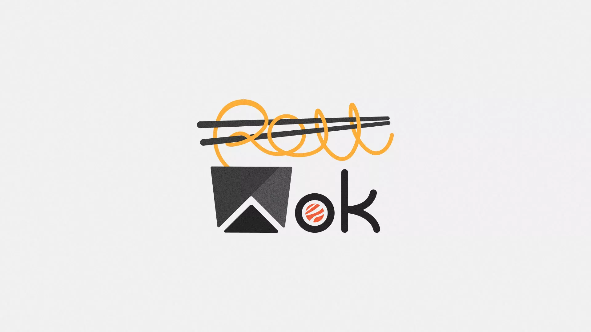 Разработка логотипа в Заполярном для суши-бара «Roll Wok Club»